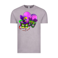 Mardi Gras Heart And Mask Vintage Tee | Teevron