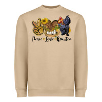 Mushroom peace love rooster Heavyweight Sweatshirt - LillyAllenDesigns