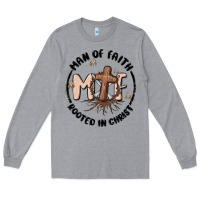 Heather Grey man of faith Long Sleeve Tee - MaliasSmallBusiness