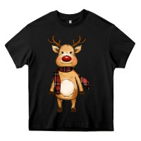 Black cute reindeer Heavy Core Tee - RanaPortraitStore