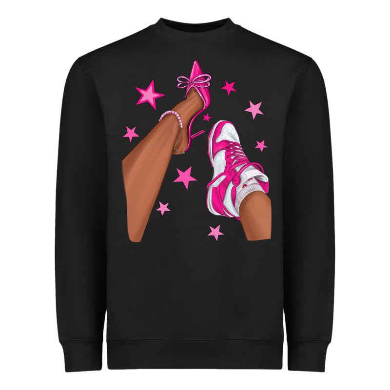 Afro Sneakers And Heels Heavyweight Sweatshirt by NancyCooperArtShop | Teevron