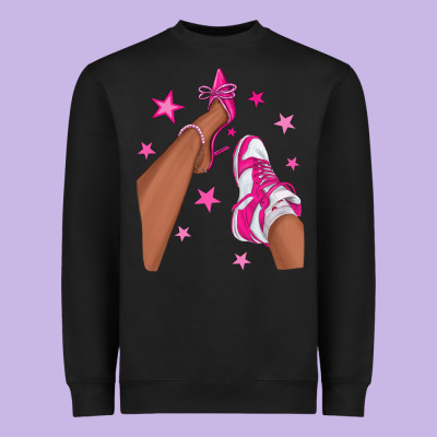 Afro Sneakers And Heels Heavyweight Sweatshirt Designed By Nancycooperartshop