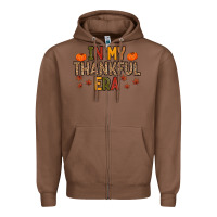 Chestnut In My Thankful Era Zipper Hoodie - MaliasSmallBusiness