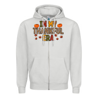 Dove Grey In My Thankful Era Zipper Hoodie - MaliasSmallBusiness