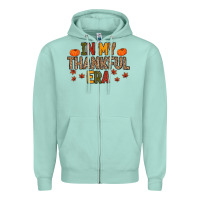 Seafoam In My Thankful Era Zipper Hoodie - MaliasSmallBusiness