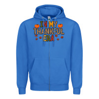 True Royal In My Thankful Era Zipper Hoodie - MaliasSmallBusiness