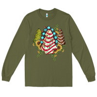 Army Green little debbie tree cakes sunflower gemstone Long Sleeve Tee - JahusDesignShop