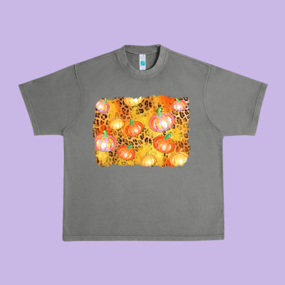 Fall Pumpkin Background Urban Heavy Tee Designed By Adodesignshop