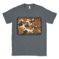 Charcoal Heather distressed leopard cowhide background Classic Tee - Jasminsmagicworld