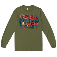 Army Green chill the fourth out malia Long Sleeve Tee - MaliasSmallBusiness