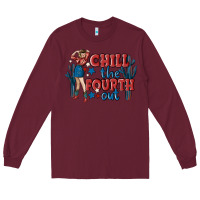 Burgundy chill the fourth out malia Long Sleeve Tee - MaliasSmallBusiness