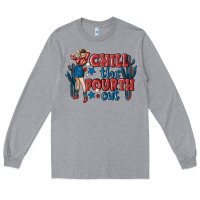 Heather Grey chill the fourth out malia Long Sleeve Tee - MaliasSmallBusiness