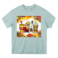 Arona bus driver coffee cups Heavy Core Tee - Zillion Design Studio