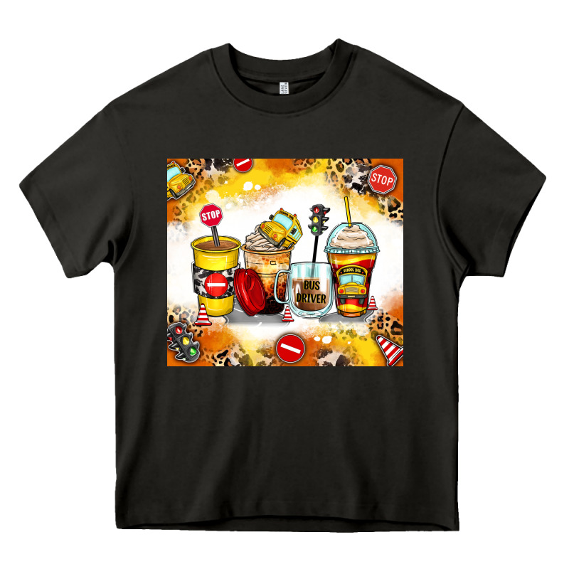Bus Driver Coffee Cups Heavy Core Tee by Zillion Design Studio | Teevron
