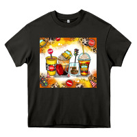 Asphalt bus driver coffee cups Heavy Core Tee - Zillion Design Studio