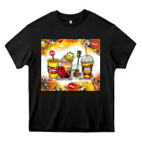 Black bus driver coffee cups Heavy Core Tee - Zillion Design Studio