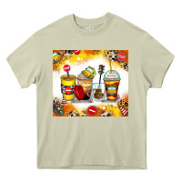 Mossy bus driver coffee cups Heavy Core Tee - Zillion Design Studio