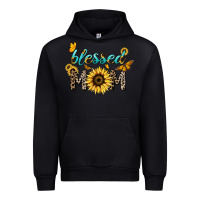 Black Blessed mom sunflower butterfly mother's day Urban Hoodie - HowdyJamesFarm