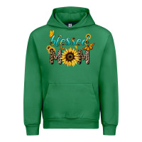 Emerald Blessed mom sunflower butterfly mother's day Urban Hoodie - HowdyJamesFarm