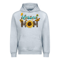 Heather Grey Blessed mom sunflower butterfly mother's day Urban Hoodie - HowdyJamesFarm