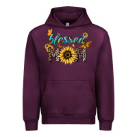 Mauve Wine Blessed mom sunflower butterfly mother's day Urban Hoodie - HowdyJamesFarm