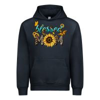 Navy Blessed mom sunflower butterfly mother's day Urban Hoodie - HowdyJamesFarm