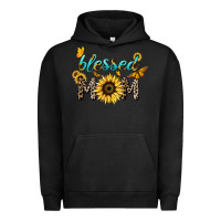 Pigment Black Blessed mom sunflower butterfly mother's day Urban Hoodie - HowdyJamesFarm