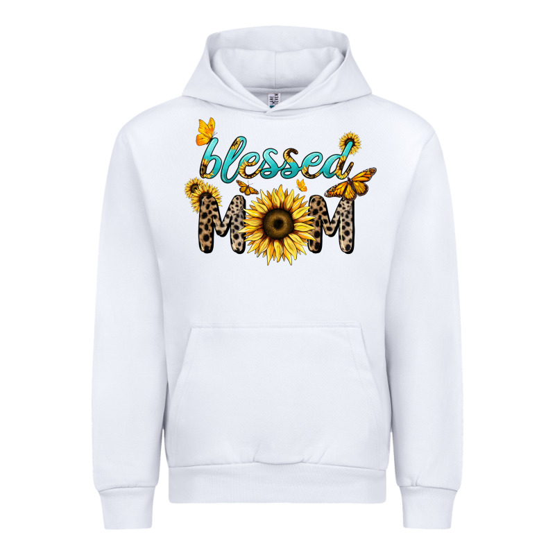Blessed Mom Sunflower Butterfly Mother's Day Urban Hoodie by HowdyJamesFarm | Teevron