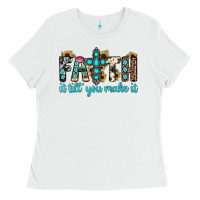 White faith it till you make it Ladies Tee - JahusDesignShop