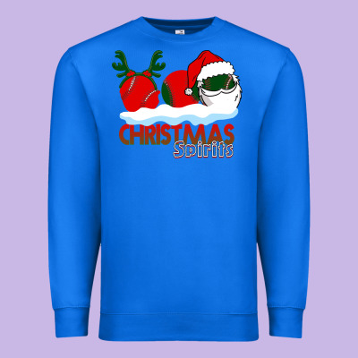 Christmas Spirits Baseball Premium Sweatshirt Designed By Bettercallsaul