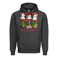 Merry Christmas Wine And Cocktails Zipper Hoodie | Teevron