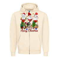 Sandshell Merry Christmas wine and cocktails Zipper Hoodie - NancyCooperArtShop