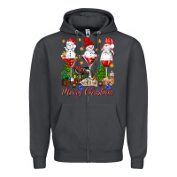 Smoke Merry Christmas wine and cocktails Zipper Hoodie - NancyCooperArtShop