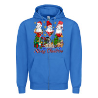 True Royal Merry Christmas wine and cocktails Zipper Hoodie - NancyCooperArtShop