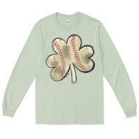 Matcha baseball distressed shamrock Long Sleeve Tee - MaliasSmallBusiness