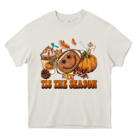 Cream tis the season football Heavy Core Tee - BarkalooDesign