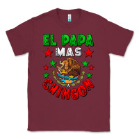 Burgundy El Papa Mas Chingon Mexican Classic Tee - LillyAllenDesigns