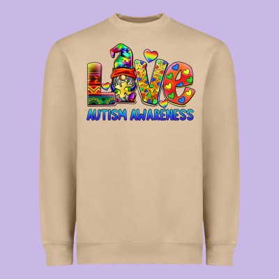 Autism Awareness Love Heavyweight Sweatshirt Designed By Barkaloodesign