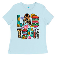 Baby Blue lab tech Ladies Tee - Zillion Design Studio
