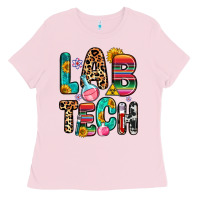 Bubblegum Pink lab tech Ladies Tee - Zillion Design Studio