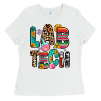 White lab tech Ladies Tee - Zillion Design Studio