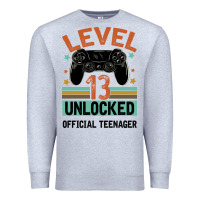 Heather Grey Level 13 Unlocked Official Teenager 13th Birthday Premium Sweatshirt - Bettercallsaul