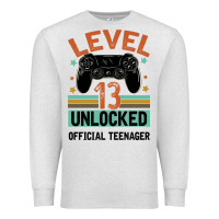 Oatmeal Heather Level 13 Unlocked Official Teenager 13th Birthday Premium Sweatshirt - Bettercallsaul