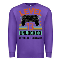 Purple Level 13 Unlocked Official Teenager 13th Birthday Premium Sweatshirt - Bettercallsaul