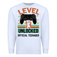 White Level 13 Unlocked Official Teenager 13th Birthday Premium Sweatshirt - Bettercallsaul