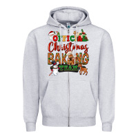 Heather Grey Official Christmas baking team Zipper Hoodie - NancyCooperArtShop