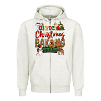 Oatmeal Heather Official Christmas baking team Zipper Hoodie - NancyCooperArtShop