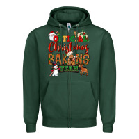 Sports Green Official Christmas baking team Zipper Hoodie - NancyCooperArtShop