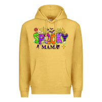Antique Gold Halloween Spooky Mama Premium Hoodie - texasbilliewilder