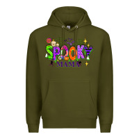 Army Green Halloween Spooky Mama Premium Hoodie - texasbilliewilder